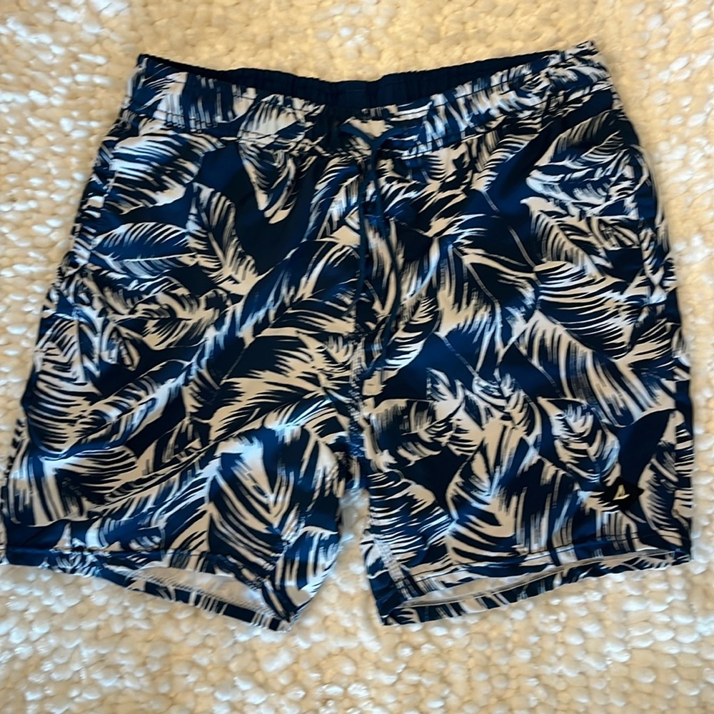 Blue sperry swim trunks - size Medium